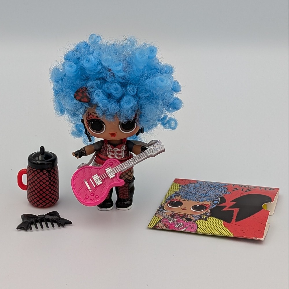 LOL Surprise Remix Hair Flip Twisted Sis Blue Hair Rocker Doll with Accessories